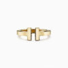2024 designer ring Double Ring Serling Sier Plaed Rose Gold Opening Inlaid With Diamond Half Wedding Anniversary for women gift with boxq1