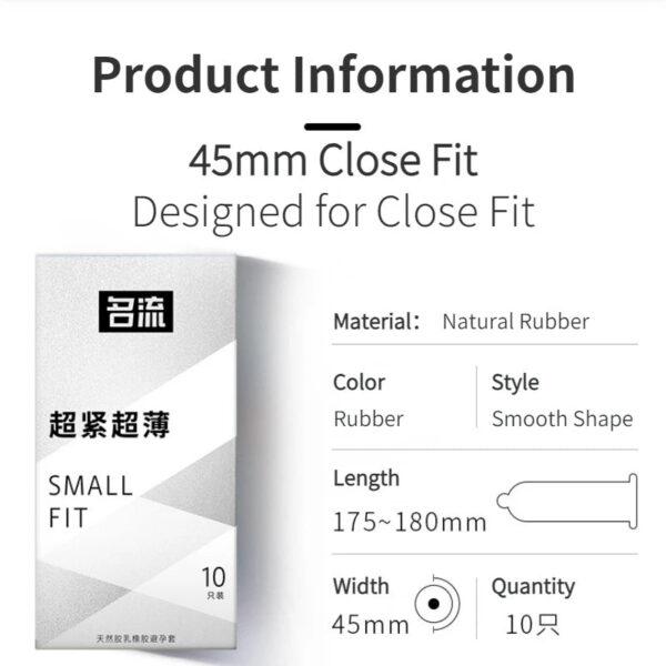 be89ffe29c56a5f6 10pcs/Box Small Size Lubricated Condoms Extra Thin Close Fit Natural Rubber Latex Condoms for Men Couple Penis Sleeve
