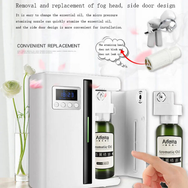 be8ce39b193f8ef8 Scent Machine Aroma Diffuser Wall Mounted Hotel 160ML Aroma Diffuser With Fan Inside For Large Area Hotel Lobby Home Fragrance