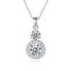 be9e6c13a16aa45f SP-LAM 2PCS Moissanite 5mm And 6.5mm 1.5CT D Color Diamond Gemstone Pendant Sterling Sier Chain Necklace Women Jewelry
