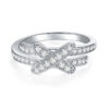 bea2c4cafdc39088 Follow Cloud 0.35 Carat Moissanite Wedding Diamond Band Women Rings X Cross Shape Sterling Sier D Color Ring Fine Jewelry