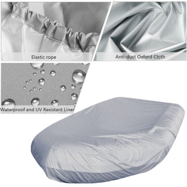 V Shape Marine Waterproof DustproontiUV Rain Snow Iatable Dinghy Fishing Rubber Boat Universal Kayak Cover
