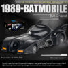 1:24 1989 Batmobile Die-cast Car with Batman Figure, Toys for Kids and Adults , Black