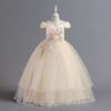 bebe18abccaaebde Teen Girl Bridesmaid Dresses for Wedding 12 to 14 Yrs Formal Evening Prom Long Gown Flower Elegant Birthday Party Princess Dress