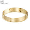 Unisex Womens Love Ring Mens Designer Rings Couple Jewelry Titanium Steel Band Fashion Classic Gold Sier Rose Color screw With diamonds Size 6-10