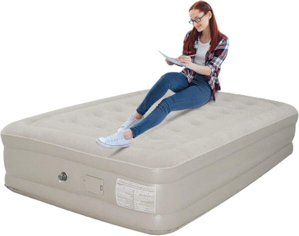 bed93f1b20df96b3 Queen Size Inflatable Mattress | Inflatable Camp Mattress Pad,Queen Size Mattress, Comfort High Blow up Airbed for Home Travel, Picnic, Camping