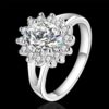 bee6873778ae7271 Popular brands Sterling Sier crystal flower moissanite diamond Rings For Women Fashion Wedding Party Gifts Jewelry