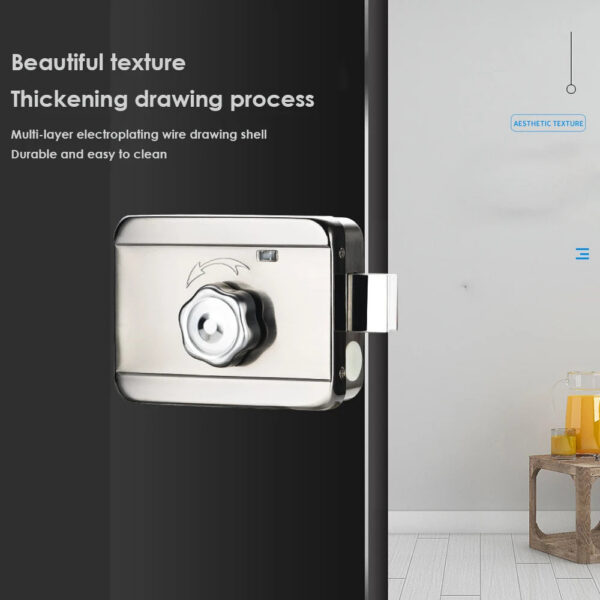 Bluetooth Tuya App Fingerprint Smart Door Lock Gate Password RFID Card Rim Bolt Lock Electronic Door Lock