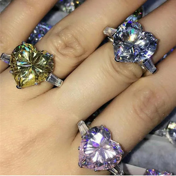 beee22c9e308316e Original Sier Square ring Asscher Cut Simulated Diamond Wedding Engagement tail Women topaz Rings finger Fine Jewelry