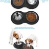 bef0eb8d3467e376 BurgeonNest Dog Bowl Slow Feeder,4 in 1 Dog Food and Water Bowl with Stand Slow Down Eating Dog Puzzle Bowl Set with Non-Skid Silicone Mat for Small Medium Dogs