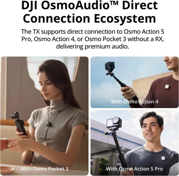 bef84c9c96d1ca2a DJI Mic Mini Wireless Microphone 48-Hour Operation w/ Case Two-Level Active Noise Cancelling