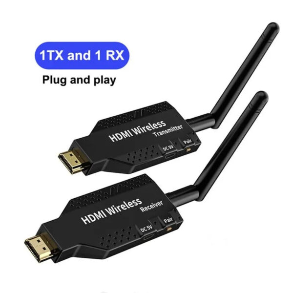 bf20d73611a7d118 50M Wireless Video Transmitter Receiver HDMI-Compatible Extender Stick Screen Mirror Adapter Switch DVD PC To TV Projector