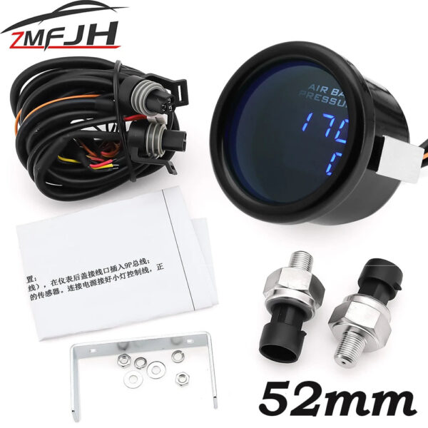 bf21433c10989850 A Triple Dual Display Air Pressure Guage LED Digital Air Suspension Gauge 0-220PSI with 3pcs/2pcs 1/8NPT Sensors For Car Gauge