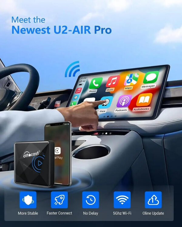 bf2593aa60c790d4 OTTOCAST Wireless CarPlay U2AIR Pro Adapter for iPhone Car Play Dongle For Audi VW Benz Kia Honda Toyota Ford Auto Connect