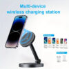 bf2dcf2135117d72 2 In 1 Magnetic Wireless Charger Stand Pad For iPhone 15 14 13 12 Pro Max 11 X Apple Watch Fast Charging Dock Station