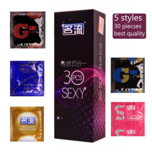 bf340230b86d79a7 Mingliu 30pcs 5 Types In One Ultra Thin Condoms Sexy Latex Dots Pleasure Natural Rubber Condones Male Contraception Penis Sleeve