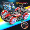 Colorful lights spray stunt racing 4WD shift 2.4G wireless gesture induction racing race remote control toy car