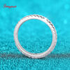 Smyoue Plated 0.57ct Full Enternity Moissanite Ring Forn Women S Sterling Sier Matching Diamond Band Wedding Jewelry