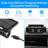 bf5a2eae232ad386 Intelligent TPMS Solar Tyre Monitoring System Parking Sensors For Cars Temperature Tire Air Pressure Gauge