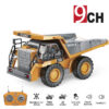 1:24 9CH RC Alloy Dump Truck Engineering Vehicle Forklift Heavy Excavator Remote Control Car Toys for Boys Children's Gifts
