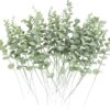 bf74bd88131e6fdc 85pcs Eucalyptus Stems Artificial Eucalyptus Leaves Stems Real Grey Green Touch Leaf Branches for Home Office Flowers Bouquet Centerpiece Wedding Decoration