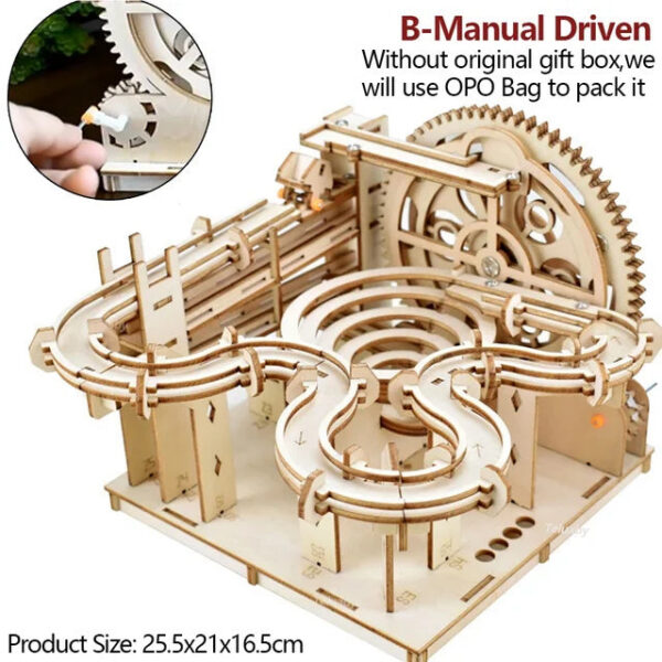 bf77dea01f5b76f2 3D Wooden Puzzle Marble Run Set DIY Assemble nical Model Building Kits STEAM Educational Toys for Adult Kids Birthday Gifts