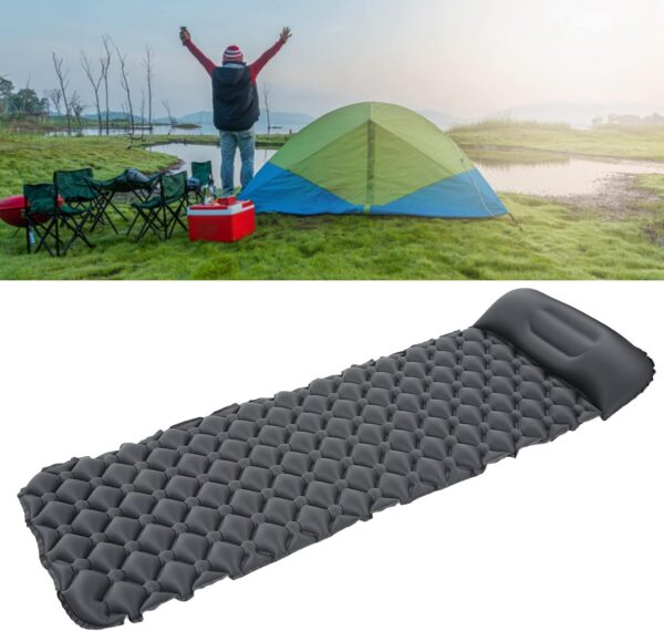 bf866907cc298147 Outdoor Sleeping Mattress TPU Damp Proof with Pillow, Inflatable Camping Sleeping Pad, Lightweight and Portable for Backpacking