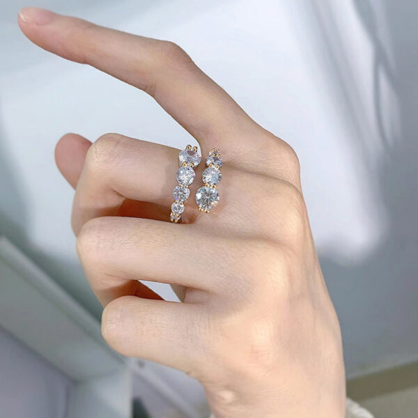 bfbe3a5e1ff1c3d5 3.26cttw All Moissanite Rings GRA Woman Sparkling Diamond Wedding Band Anniversary Engagement Ring Sterling Sier Jewelry