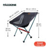 PACOONE Camping Fishing Folding Tourist Beach Chaise Longue Chair for Rela Foldable Leisure Travel Furniture Picnic