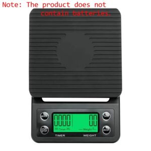 bfcc65aa26cdb48e 1pc Black 0.1g Coffee Dropping With Timer Digital Kitchen High Precision LCD Scale