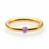 bfdbb6dbf4074968 GIGEWE Moissanite 0.3ct 4mm Round Cut Nova Blue/Pink White Titanium Steel Ring Diamond Test Passed Fashion Claw Setting Gift