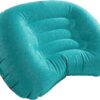 bfea93f729261073 HOMBYS Beach Pillow Inflatable Camping Pillow Pool Pillow-Won’t Blow Away on Windy Beaches, Soft & Durable, Foldable and Portable, with Straps and Sandbag.(Blue, 17"x12.6"x4.7")