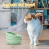 bff98f1417c90f1e Howise 5.3 in Ceramic Cat Bowls Set, Shallow Cat Food Bowl Small Pet Bowls Cat Dish for Food and Water, Green