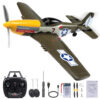 bffff93a2325ffb3 RC Plane P51 Mustang 2.4G Radio EPP Foam 4CH 6 Axis 410MM Wingspan RC Fighter One Key Aerobatic RTF Aircraft Toys