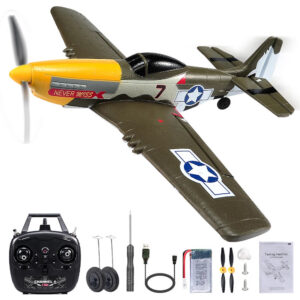 bffff93a2325ffb3 RC Plane P51 Mustang 2.4G Radio EPP Foam 4CH 6 Axis 410MM Wingspan RC Fighter One Key Aerobatic RTF Aircraft Toys