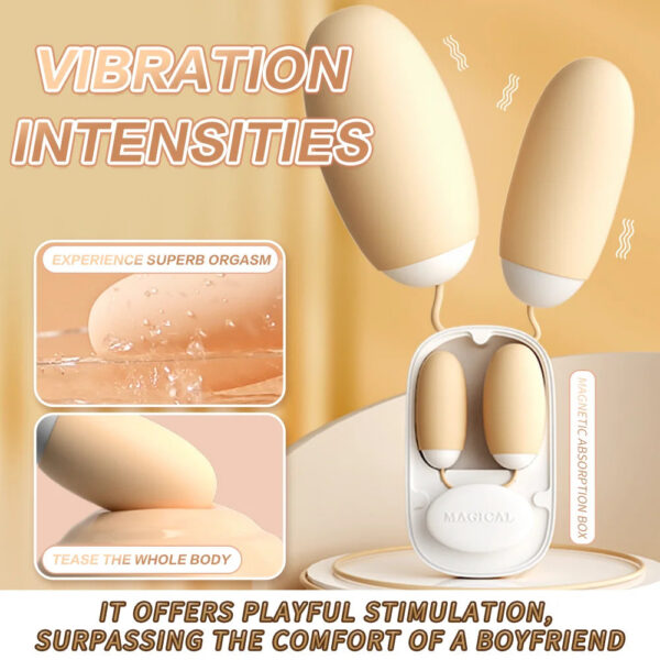 c001ab5a6b5f5f19 Vibrating Dual Love Egg Vibrator For Women Clitoral Nipple Stimulation Quick Orgasm Sex Toys 12 Speeds Vagina Ball Adult Goods
