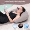 c02977f6f686a7e5 Strandmatte mit aufblasbarem Kissen, tragbare Matte, 178 x 76 cm (blau)