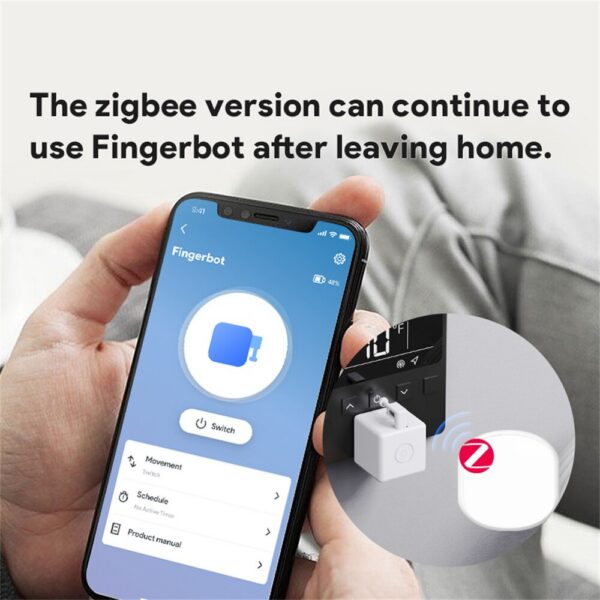 Tuya Zigbee Plus Fingerbot Switch Button Pusher Smart Life Timer Voice Control Works with Alexa Google Assistant