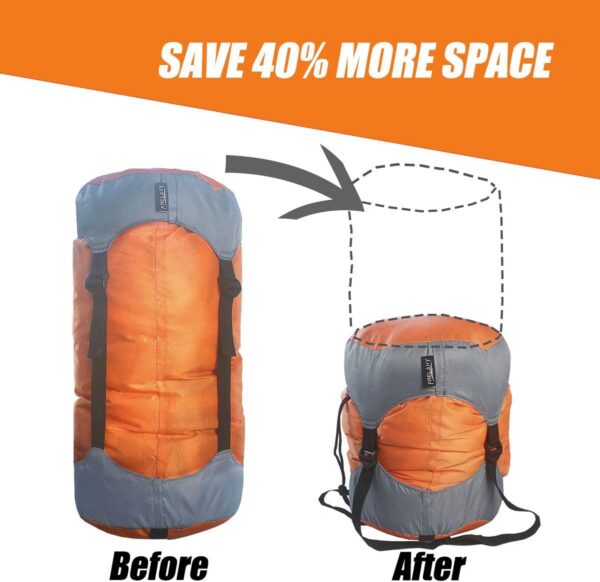 Frelaxy Compression Sack, Ultralight Sleeping Bag Stuff Sack, 40% More Storage! 11L/18L/30L/45L/52L, Compression Stuff Sack - Space Saving Gear for Camping, Hiking, Backpacking