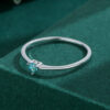 c03ac6293c2fdb5d Paraiba NEW Fashion Sapphire Couples Ring For Women Heart-Shaped Genuine Sterling Sier Diamond Valentine Day Gift Jewelry