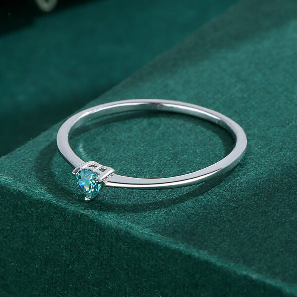 c03ac6293c2fdb5d Paraiba NEW Fashion Sapphire Couples Ring For Women Heart-Shaped Genuine Sterling Sier Diamond Valentine Day Gift Jewelry