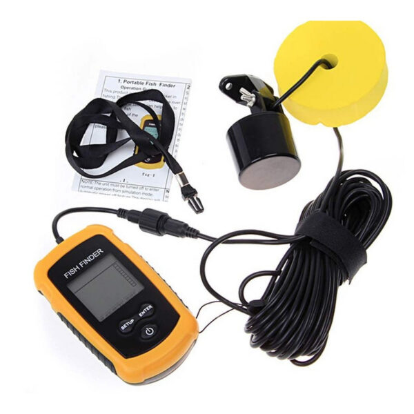 100M Portable Fish Finders 45 degrees Sonar Coverage Echo Sounder Alarm Transducer Lake Sea Fishing