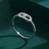 NEW Ring Women's Real S Sterling Sier Diamond Zircon Pig Nose Female Fashion Girlfriend Gift Engagement Jewelry