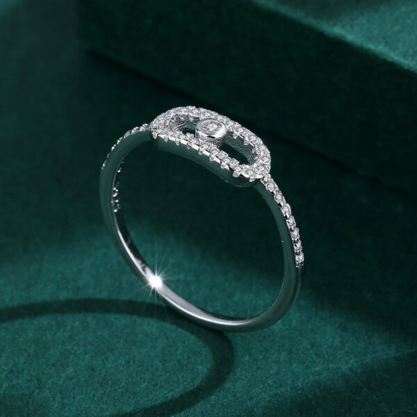 NEW Ring Women's Real S Sterling Sier Diamond Zircon Pig Nose Female Fashion Girlfriend Gift Engagement Jewelry