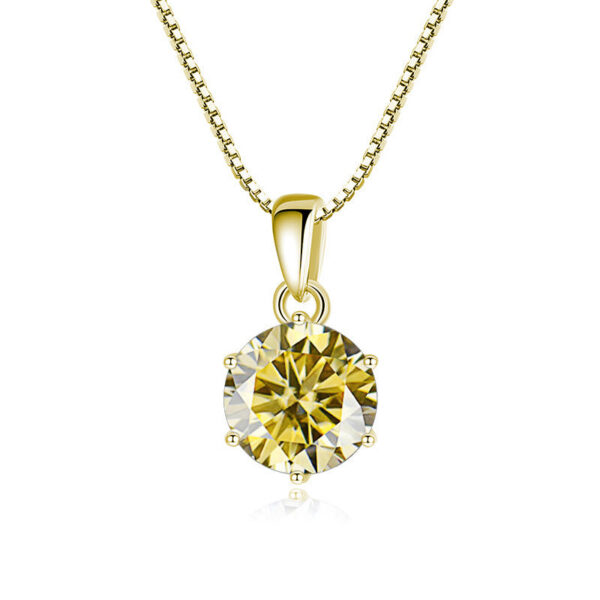c0870a9939bda93f 1CT Moissanite Pendant For Women Simulated Diamond Necklace S Sterling Sier Jewelry Girl Valentine's Day party Gift