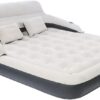 c0943288cf832c7e Queen Air Mattress for Tents Camping - 9" Raised Portable Double Inflatable Couch with Soft Backrest Patch Kit - Blow Up Bed for Car Travel/Overnight Outdoors/Family Leisure