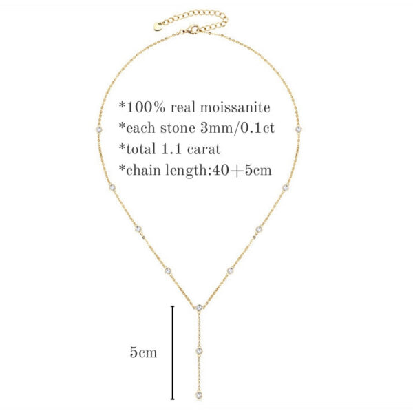 TBCYD 3/4/5mm D Color Moissanite Choker Necklace For Women S Sier Round Cut Diamond Bubble Neck Chain Party Jewelry Gifts