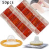 50pcs Hyaluronic Acid Condom Natural Latex Lubrication Ultra Thin Delay Sex Condom Contraception Supplies Adults Sex Toy 콘돔