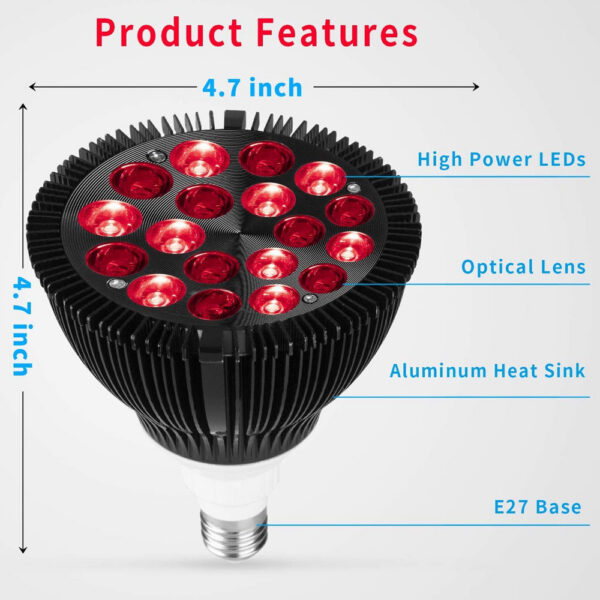 Red Lamp Face 54W 660nm & 850nm Infrared Light Therapy Device For Muscle Joint Pain Relief Skin Health Tools