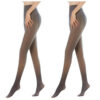 c100905dac75b00f Socks & Hosiery 2pcs 220G Winter Fleece Panty Women's Warm Tights Thick Thermal Pantyhose Thermo High Elastic Leggings#RU1